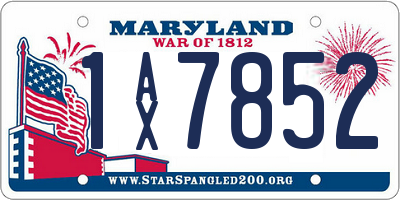 MD license plate 1AX7852