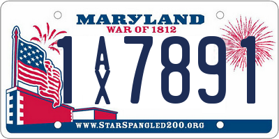 MD license plate 1AX7891