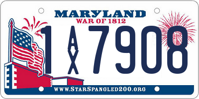 MD license plate 1AX7908