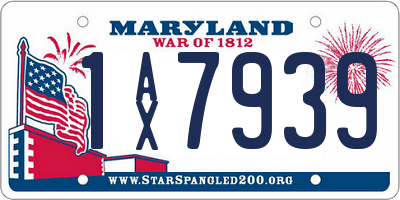 MD license plate 1AX7939