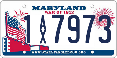 MD license plate 1AX7973