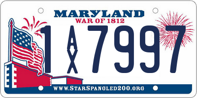 MD license plate 1AX7997