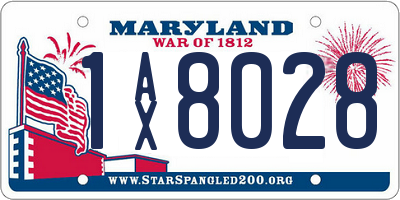 MD license plate 1AX8028