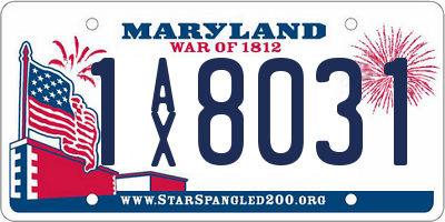 MD license plate 1AX8031