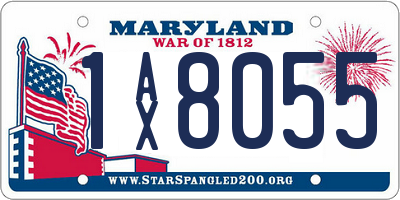 MD license plate 1AX8055
