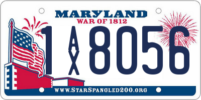 MD license plate 1AX8056