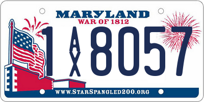 MD license plate 1AX8057