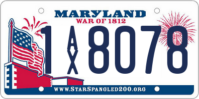 MD license plate 1AX8078