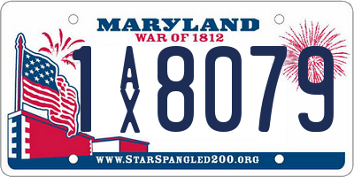 MD license plate 1AX8079