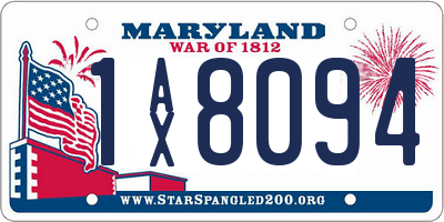 MD license plate 1AX8094