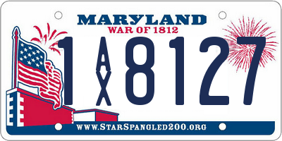 MD license plate 1AX8127