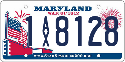MD license plate 1AX8128