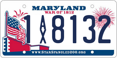MD license plate 1AX8132