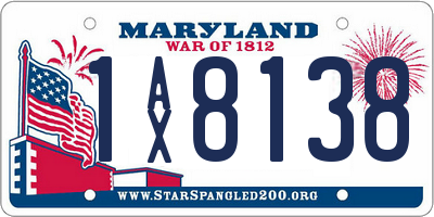 MD license plate 1AX8138