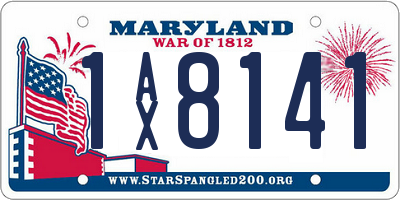 MD license plate 1AX8141