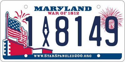 MD license plate 1AX8149