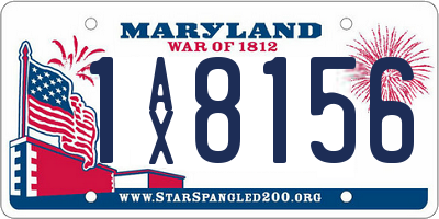 MD license plate 1AX8156