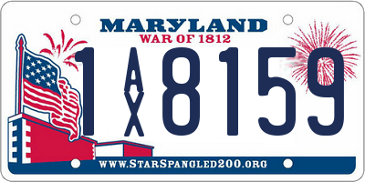 MD license plate 1AX8159