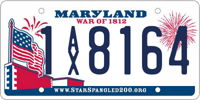 MD license plate 1AX8164