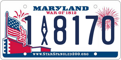 MD license plate 1AX8170