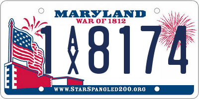 MD license plate 1AX8174