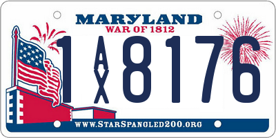 MD license plate 1AX8176