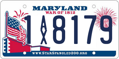 MD license plate 1AX8179