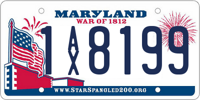 MD license plate 1AX8199