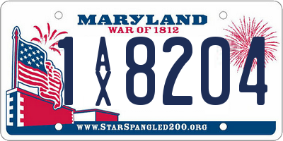 MD license plate 1AX8204