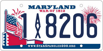 MD license plate 1AX8206