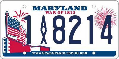 MD license plate 1AX8214