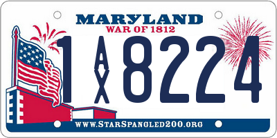 MD license plate 1AX8224