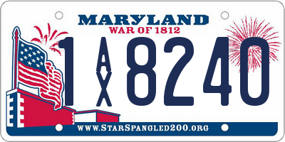MD license plate 1AX8240