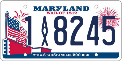 MD license plate 1AX8245