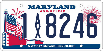 MD license plate 1AX8246