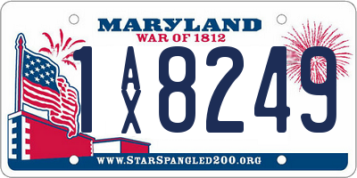 MD license plate 1AX8249