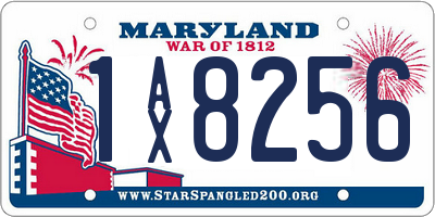 MD license plate 1AX8256
