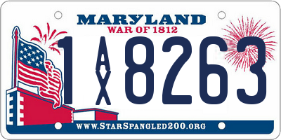 MD license plate 1AX8263