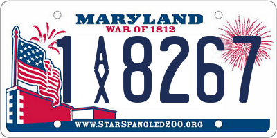 MD license plate 1AX8267