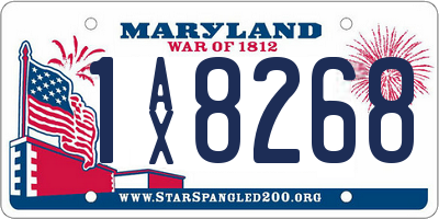 MD license plate 1AX8268