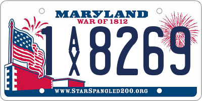 MD license plate 1AX8269