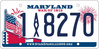 MD license plate 1AX8270