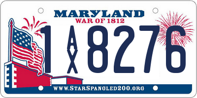 MD license plate 1AX8276