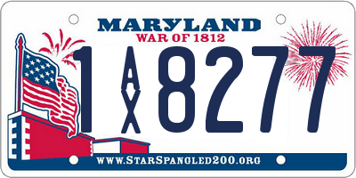 MD license plate 1AX8277
