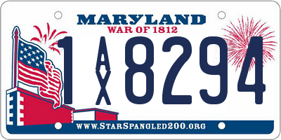 MD license plate 1AX8294