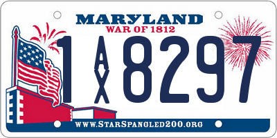 MD license plate 1AX8297