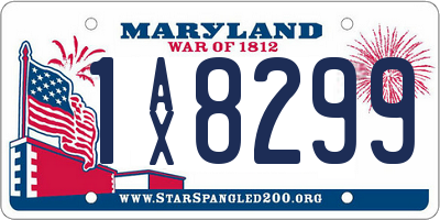 MD license plate 1AX8299