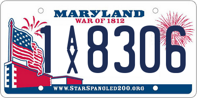 MD license plate 1AX8306