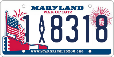 MD license plate 1AX8318