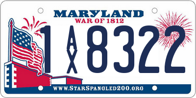 MD license plate 1AX8322